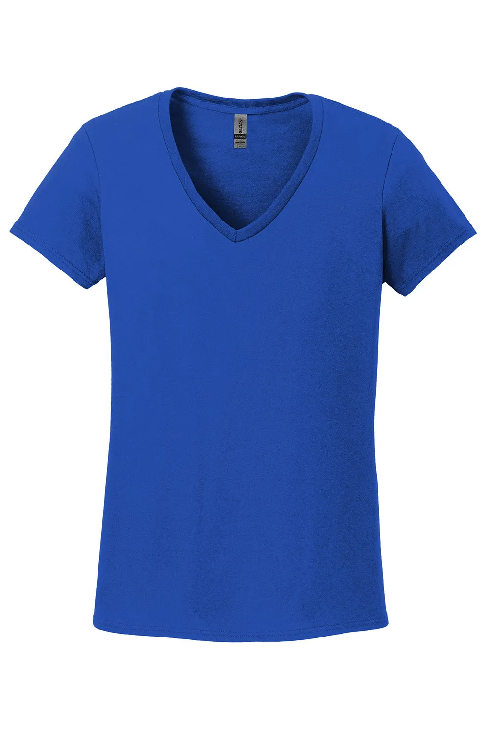 Gildan Womens Short Sleeve V-Neck T-Shirt - Royal Blue  Affordable Clothing Gildan