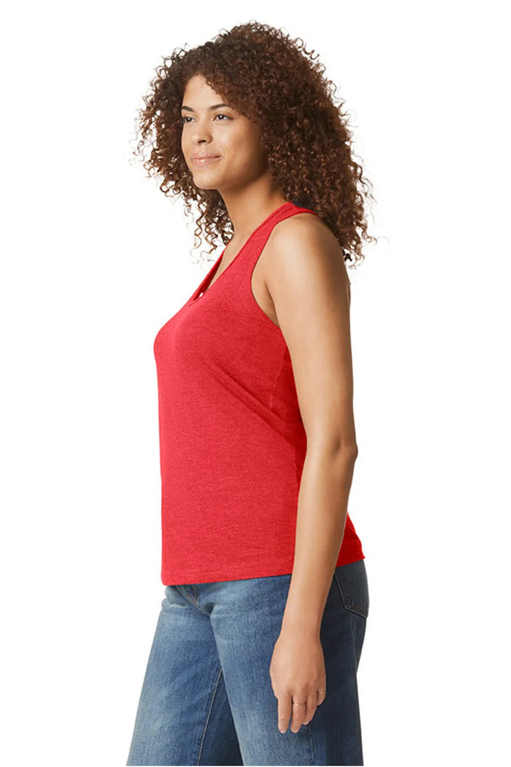 Gildan Womens Softstyle CVC Racerback Tank Top - Red Mist  Affordable Clothing Gildan