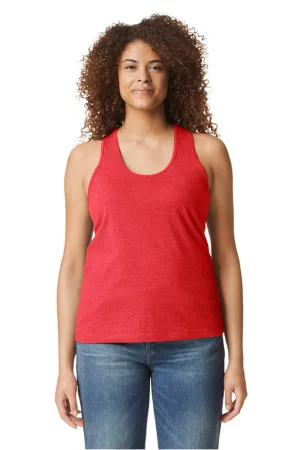 Gildan Womens Softstyle CVC Racerback Tank Top - Red Mist  Affordable Clothing Gildan