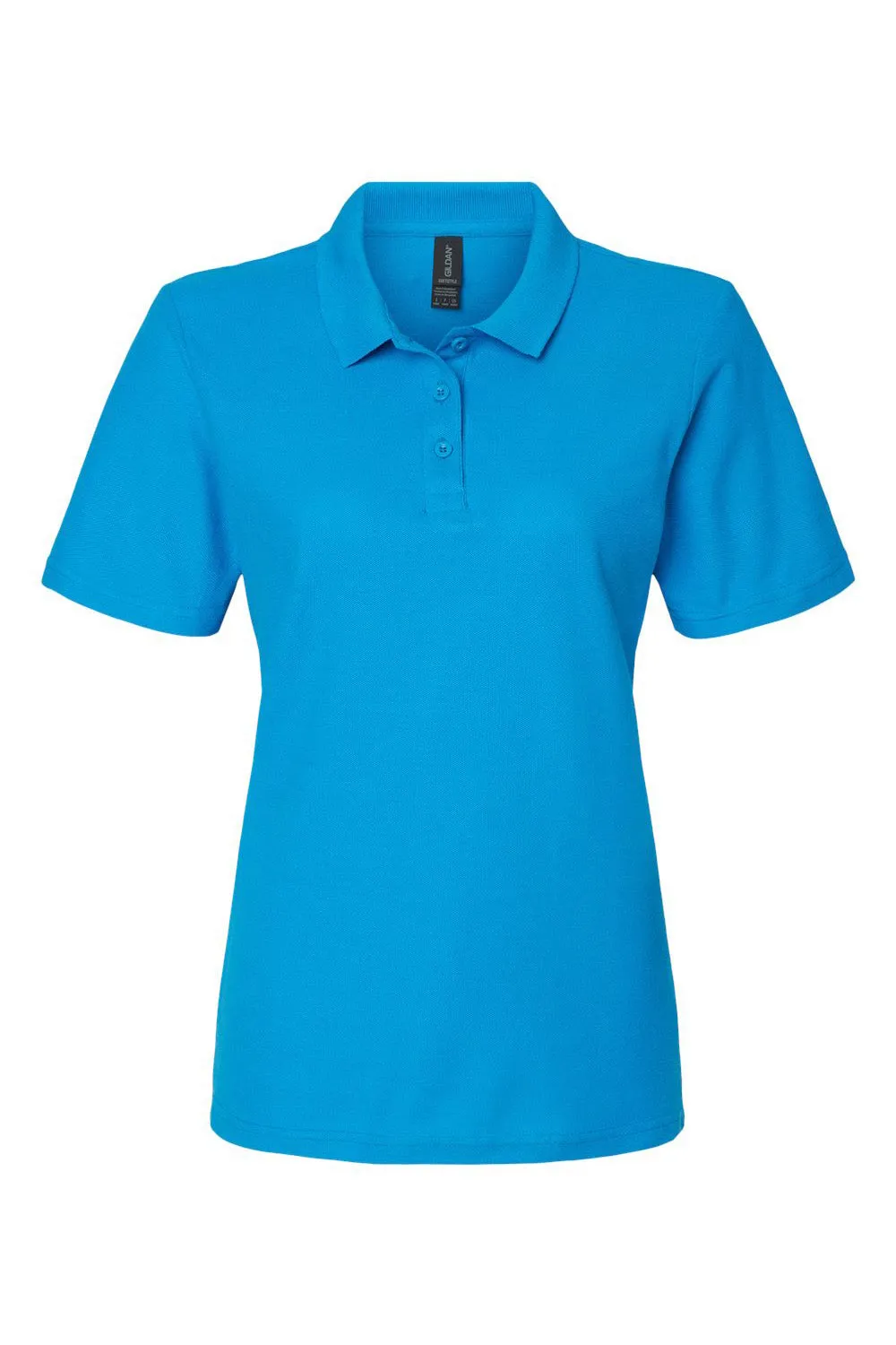 Gildan Womens SoftStyle Double Pique Short Sleeve Polo Shirt - Sapphire Blue  Affordable Clothing Gildan