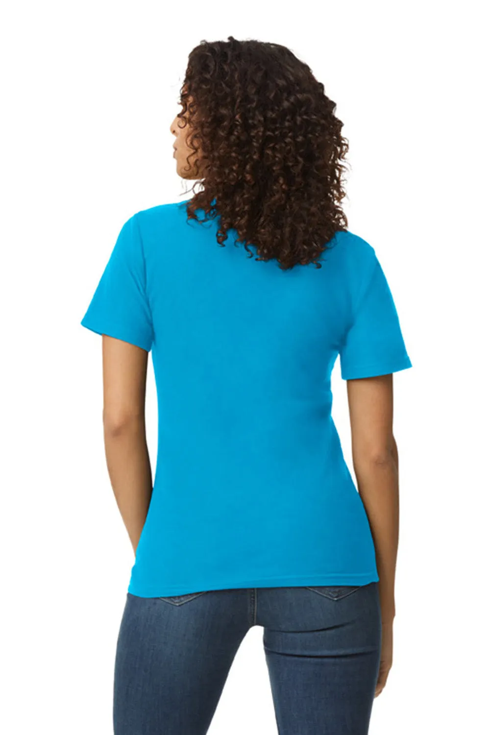Gildan Womens SoftStyle Double Pique Short Sleeve Polo Shirt - Sapphire Blue  Affordable Clothing Gildan