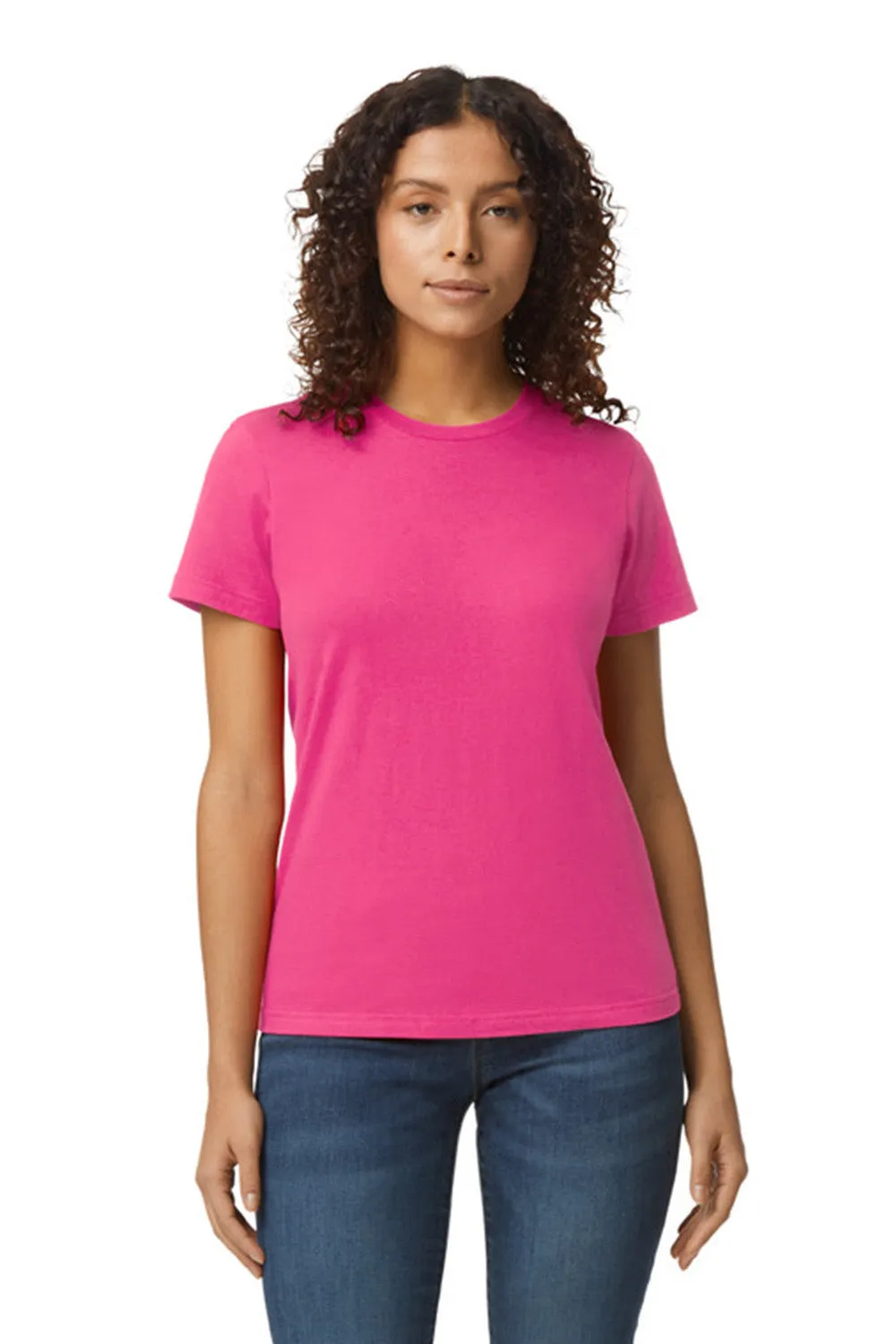 Gildan Womens Softstyle Short Sleeve Crewneck T-Shirt - Heliconia Pink  Affordable Clothing Gildan