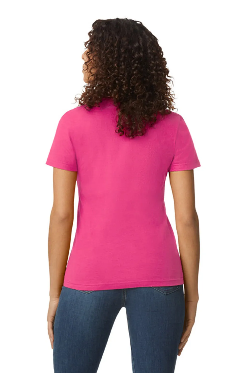 Gildan Womens Softstyle Short Sleeve Crewneck T-Shirt - Heliconia Pink  Affordable Clothing Gildan