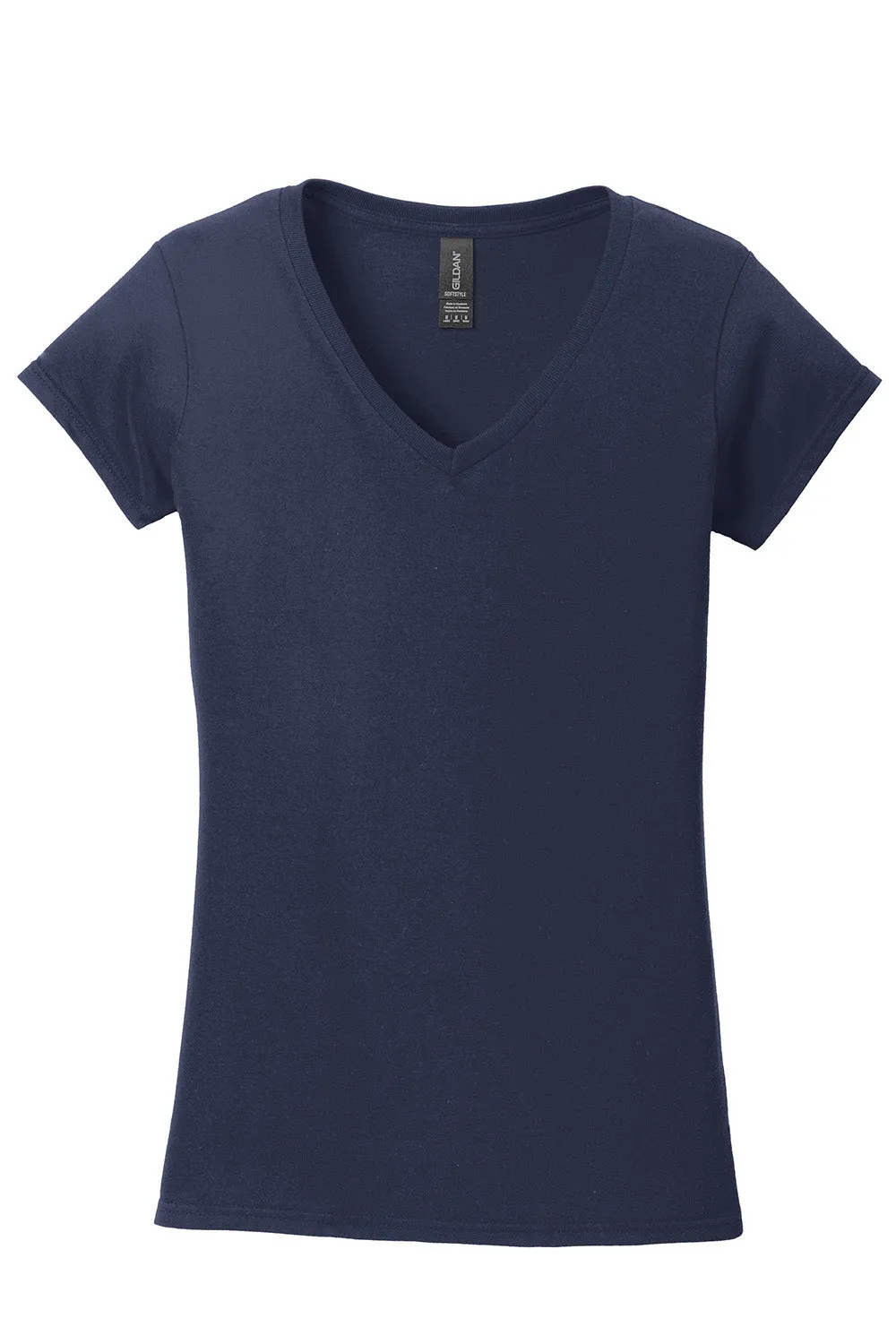 Gildan Womens Softstyle Short Sleeve V-Neck T-Shirt - Navy Blue  Affordable Clothing Gildan