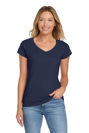 Gildan Womens Softstyle Short Sleeve V-Neck T-Shirt - Navy Blue  Affordable Clothing Gildan