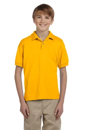 Gildan Youth DryBlend Moisture Wicking Short Sleeve Polo Shirt - Gold  Affordable Clothing Gildan