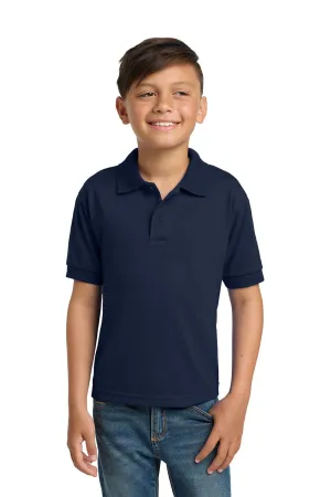 Gildan Youth DryBlend Moisture Wicking Short Sleeve Polo Shirt - Navy Blue  Affordable Clothing Gildan