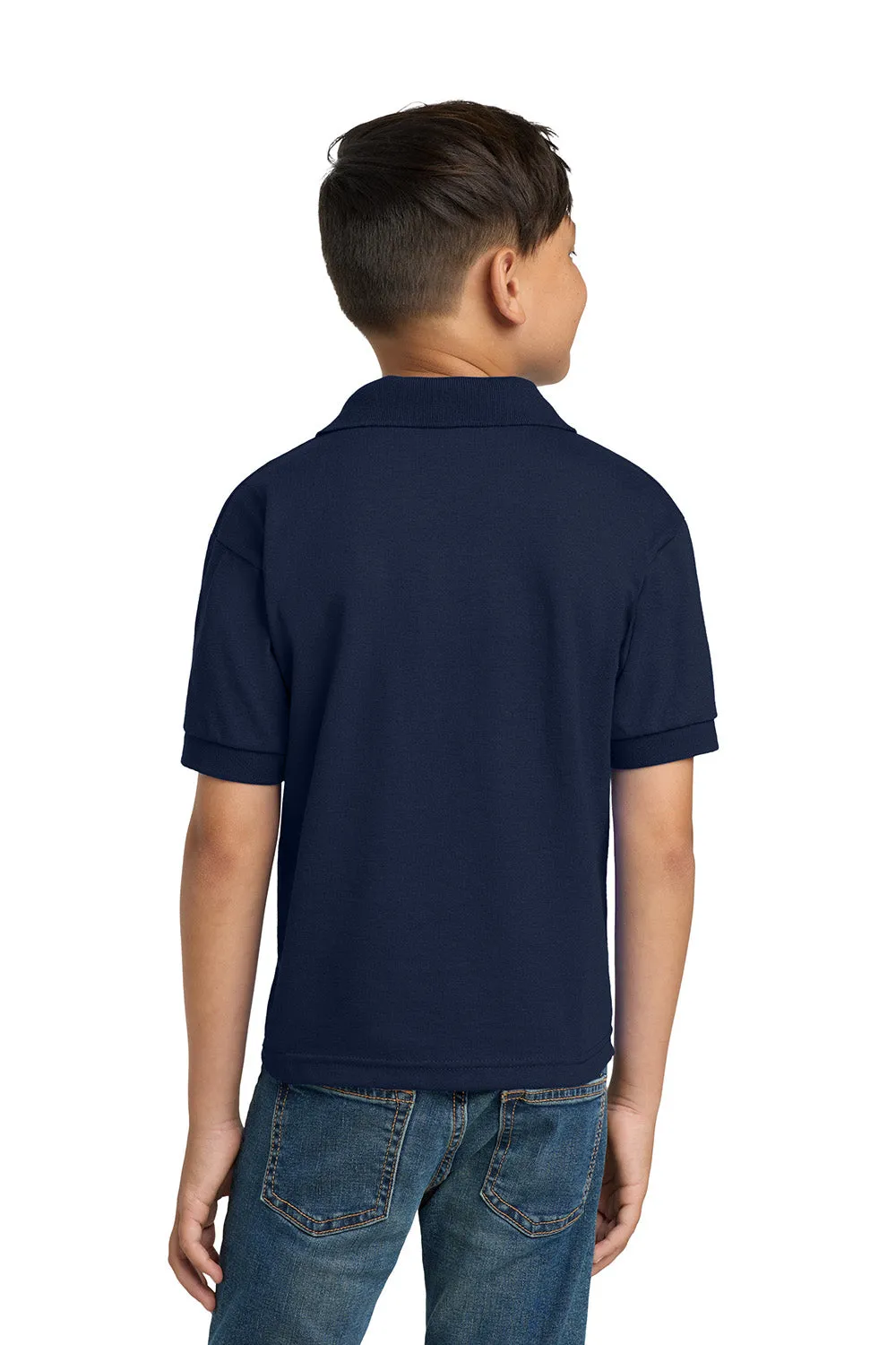 Gildan Youth DryBlend Moisture Wicking Short Sleeve Polo Shirt - Navy Blue  Affordable Clothing Gildan