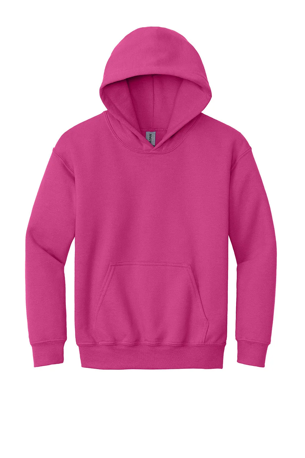 Gildan Youth Pill Resistant Hooded Sweatshirt Hoodie w/ Pouch Pocket - Heliconia Pink  Affordable Clothing Gildan
