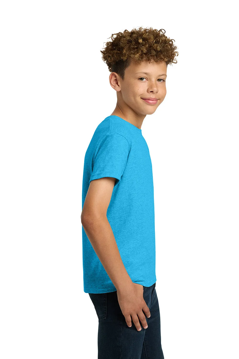 Gildan Youth Short Sleeve Crewneck T-Shirt - Heather Sapphire Blue  Affordable Clothing Gildan