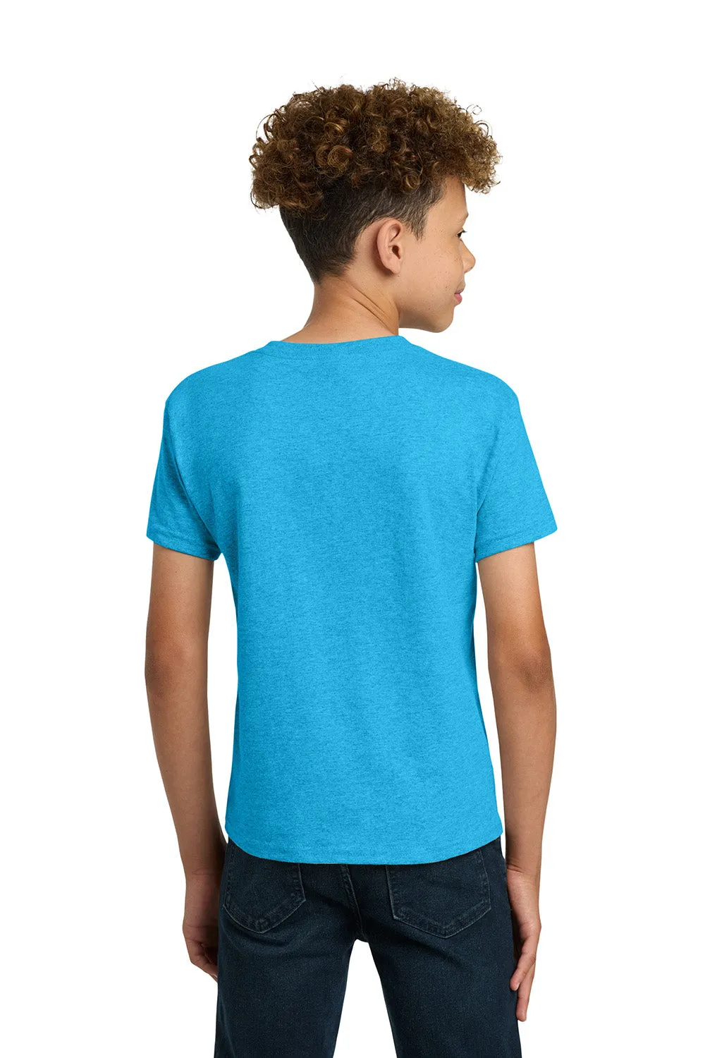 Gildan Youth Short Sleeve Crewneck T-Shirt - Heather Sapphire Blue  Affordable Clothing Gildan