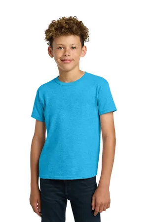 Gildan Youth Short Sleeve Crewneck T-Shirt - Heather Sapphire Blue  Affordable Clothing Gildan