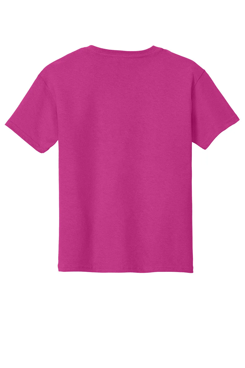 Gildan Youth Short Sleeve Crewneck T-Shirt - Heliconia Pink  Affordable Clothing Gildan