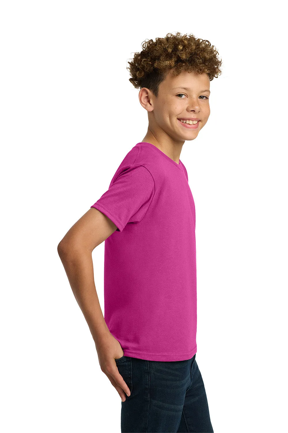 Gildan Youth Short Sleeve Crewneck T-Shirt - Heliconia Pink  Affordable Clothing Gildan