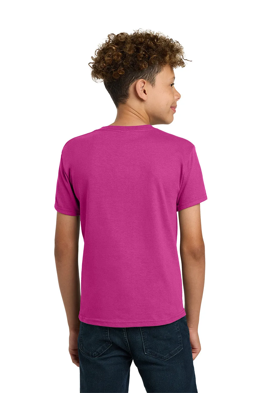 Gildan Youth Short Sleeve Crewneck T-Shirt - Heliconia Pink  Affordable Clothing Gildan