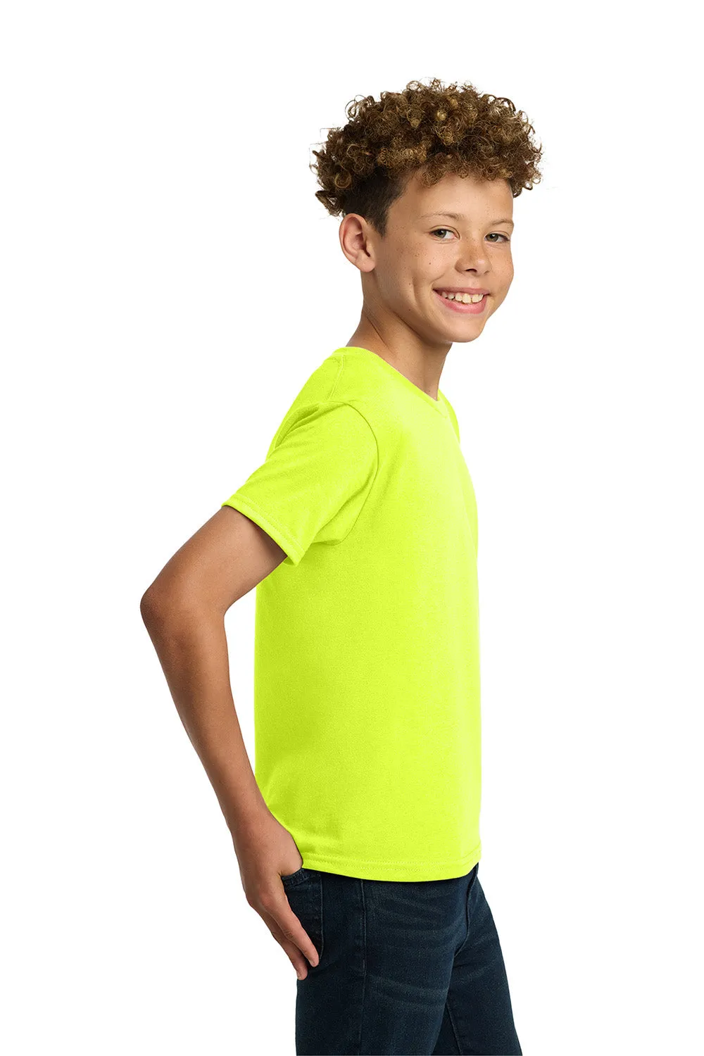 Gildan Youth Short Sleeve Crewneck T-Shirt - Safety Green  Affordable Clothing Gildan