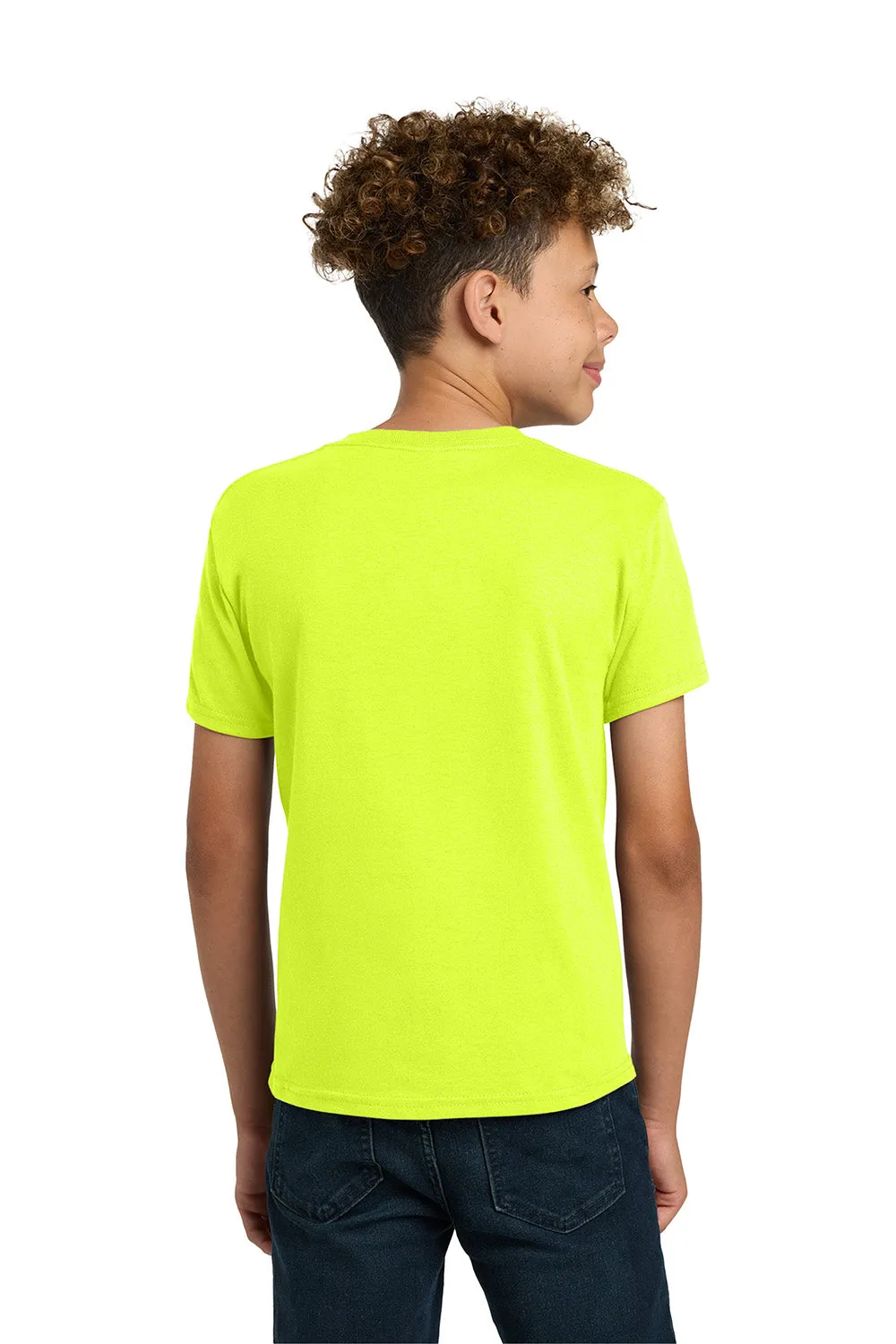 Gildan Youth Short Sleeve Crewneck T-Shirt - Safety Green  Affordable Clothing Gildan