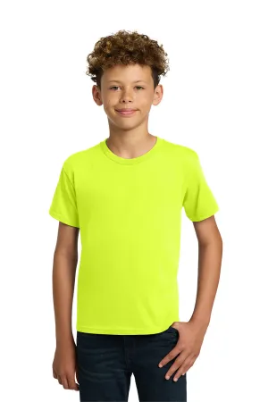 Gildan Youth Short Sleeve Crewneck T-Shirt - Safety Green  Affordable Clothing Gildan