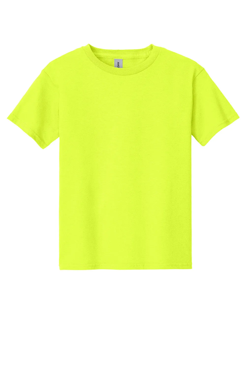 Gildan Youth Short Sleeve Crewneck T-Shirt - Safety Green  Affordable Clothing Gildan