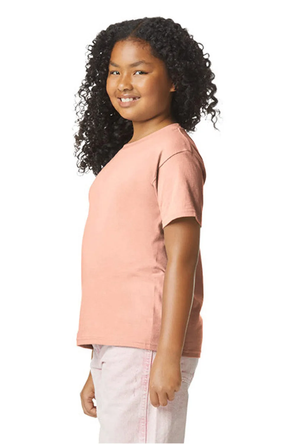 Gildan Youth Softstyle CVC Short Sleeve Crewneck T-Shirt - Dusty Rose Pink  Affordable Clothing Gildan