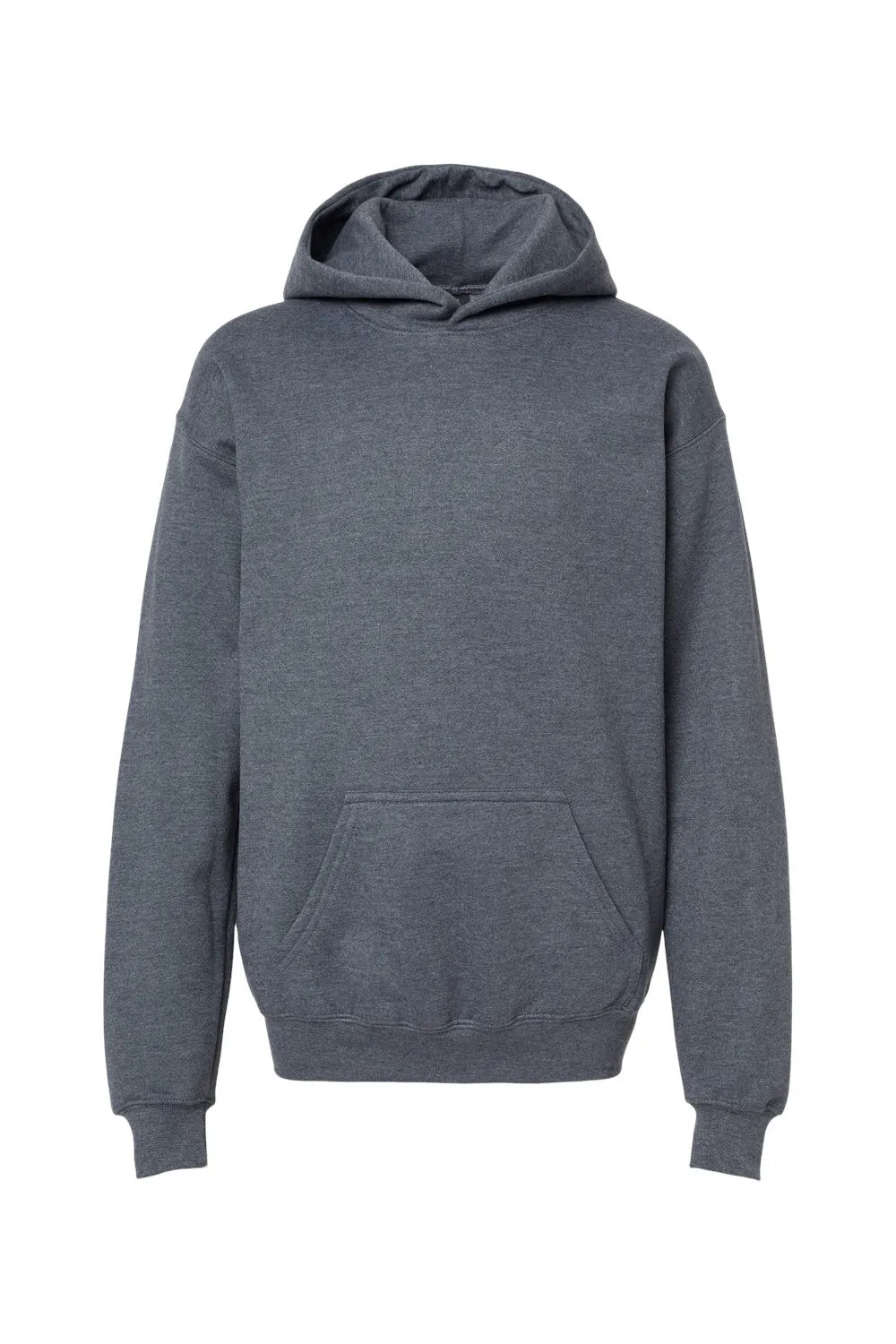 Gildan Youth Softstyle Hooded Sweatshirt Hoodie w/ Pouch Pocket - Heather Dark Grey  Affordable Clothing Gildan