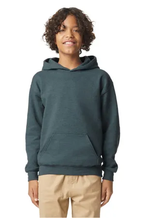 Gildan Youth Softstyle Hooded Sweatshirt Hoodie w/ Pouch Pocket - Heather Dark Grey  Affordable Clothing Gildan