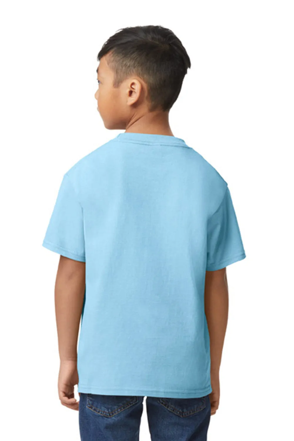 Gildan Youth Softstyle Short Sleeve Crewneck T-Shirt - Light Blue  Affordable Clothing Gildan