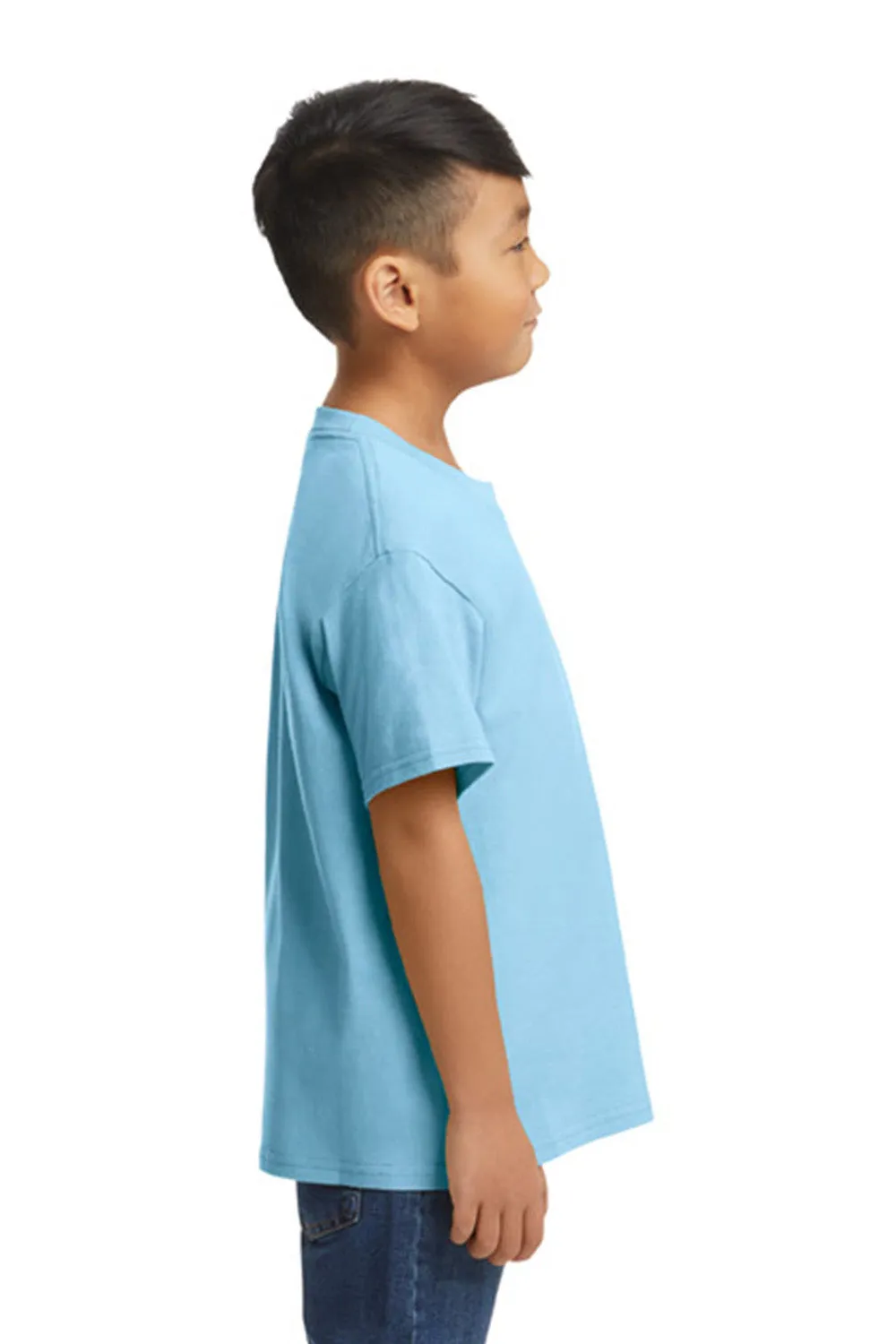 Gildan Youth Softstyle Short Sleeve Crewneck T-Shirt - Light Blue  Affordable Clothing Gildan