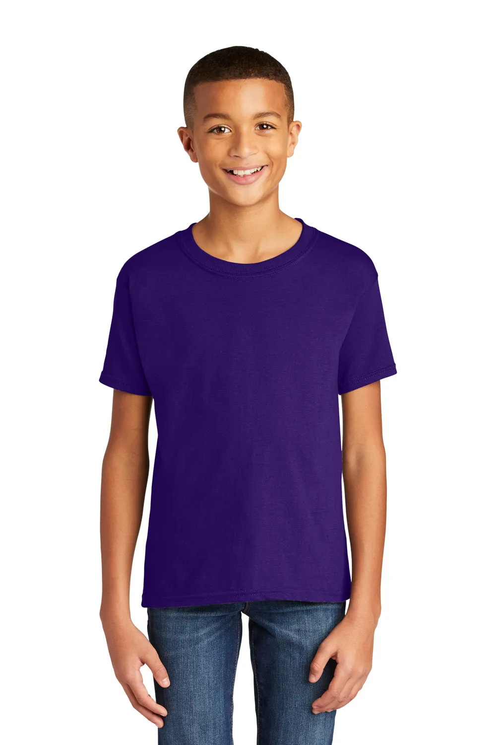 Gildan Youth Softstyle Short Sleeve Crewneck T-Shirt - Purple  Affordable Clothing Gildan