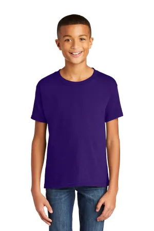 Gildan Youth Softstyle Short Sleeve Crewneck T-Shirt - Purple  Affordable Clothing Gildan