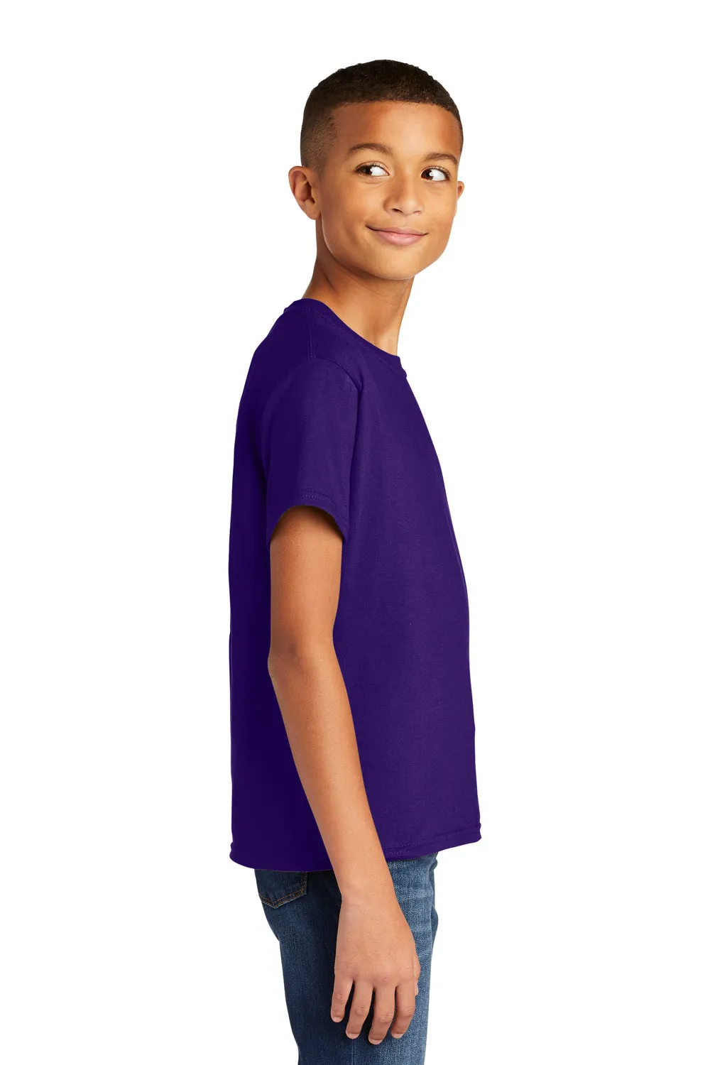 Gildan Youth Softstyle Short Sleeve Crewneck T-Shirt - Purple  Affordable Clothing Gildan