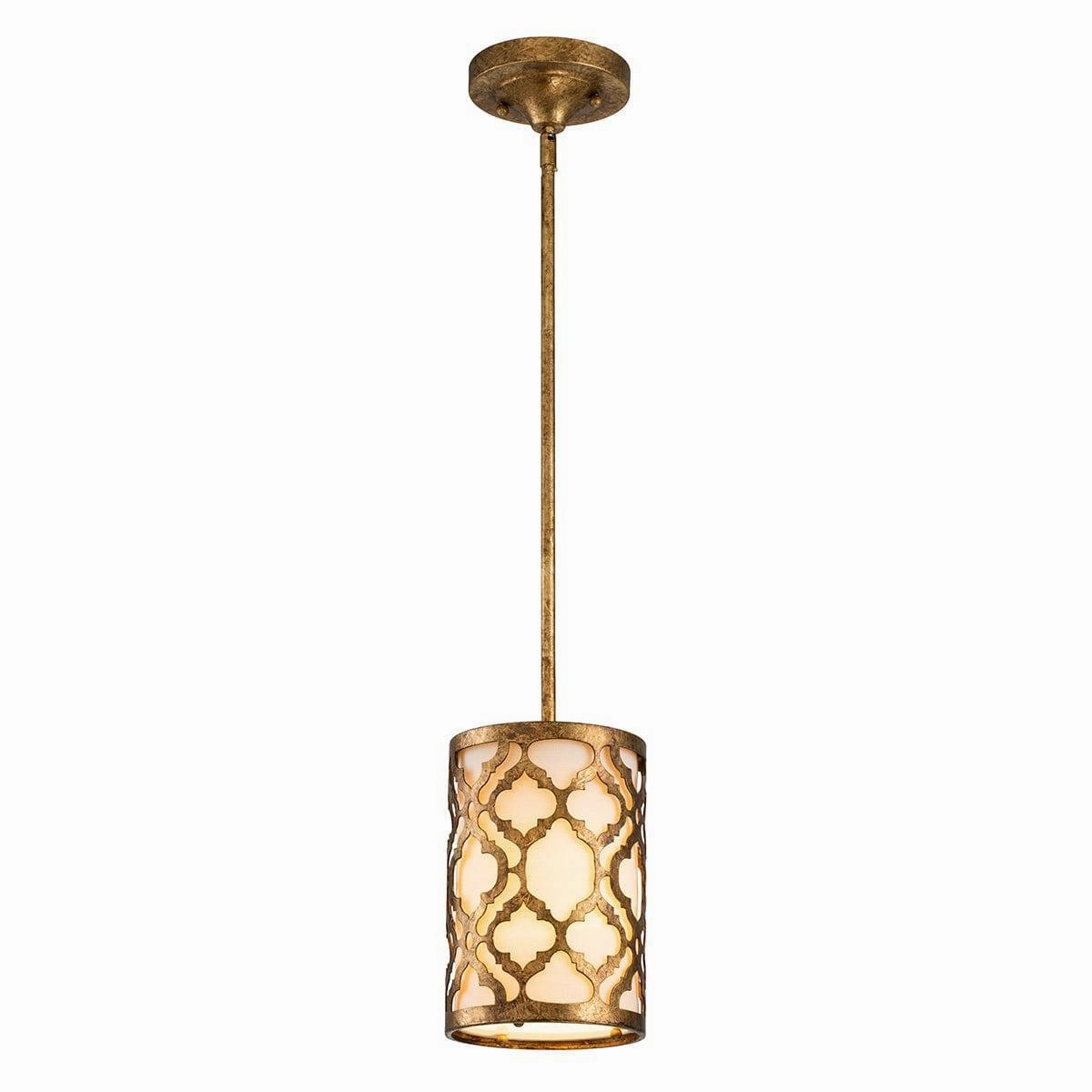 Gilded Nola Arabella 1 Light Gold Duo-Mount Mini Pendant ambient ceiling fixture
