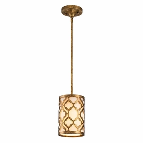 Gilded Nola Arabella 1 Light Gold Duo-Mount Mini Pendant white ceiling lamp