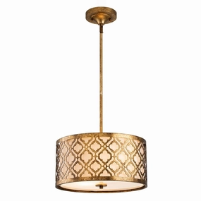 Gilded Nola Arabella 2 Light Gold Duo-Mount Medium Pendant ambient ceiling fixture