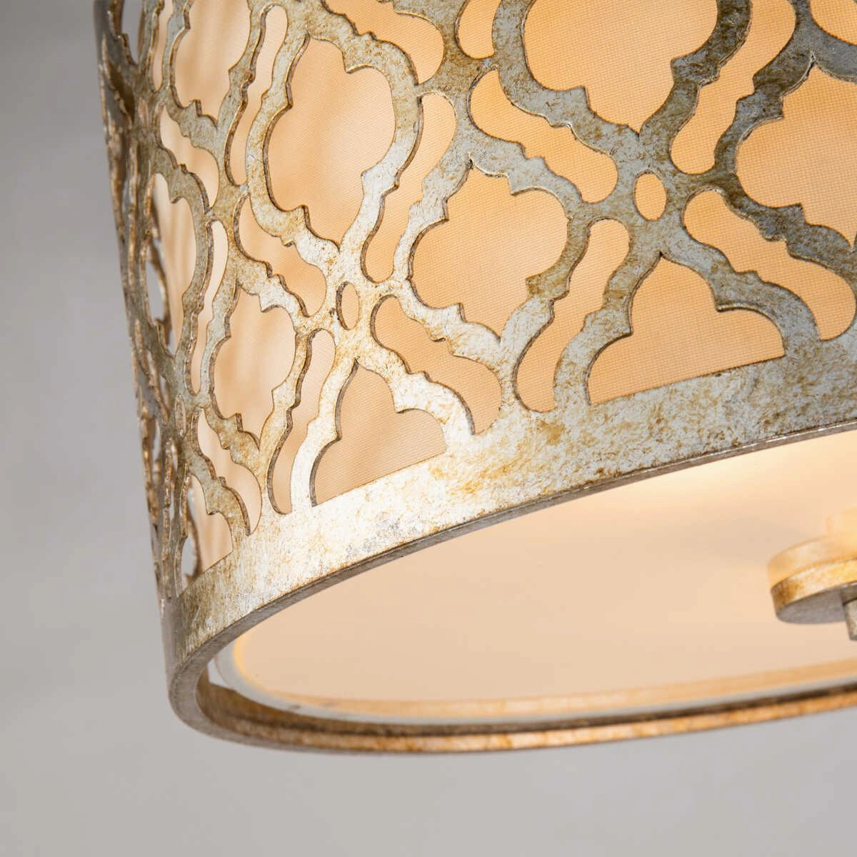 Gilded Nola Arabella 2 Light Gold Flush Ceiling Light