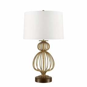 Gilded Nola Lafitte 1 Light Distressed Gold Table Lamp energy-saving LED light