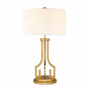 Gilded Nola Lemuria 1 Light Table Lamp - Distressed Gold energy-saving LED light