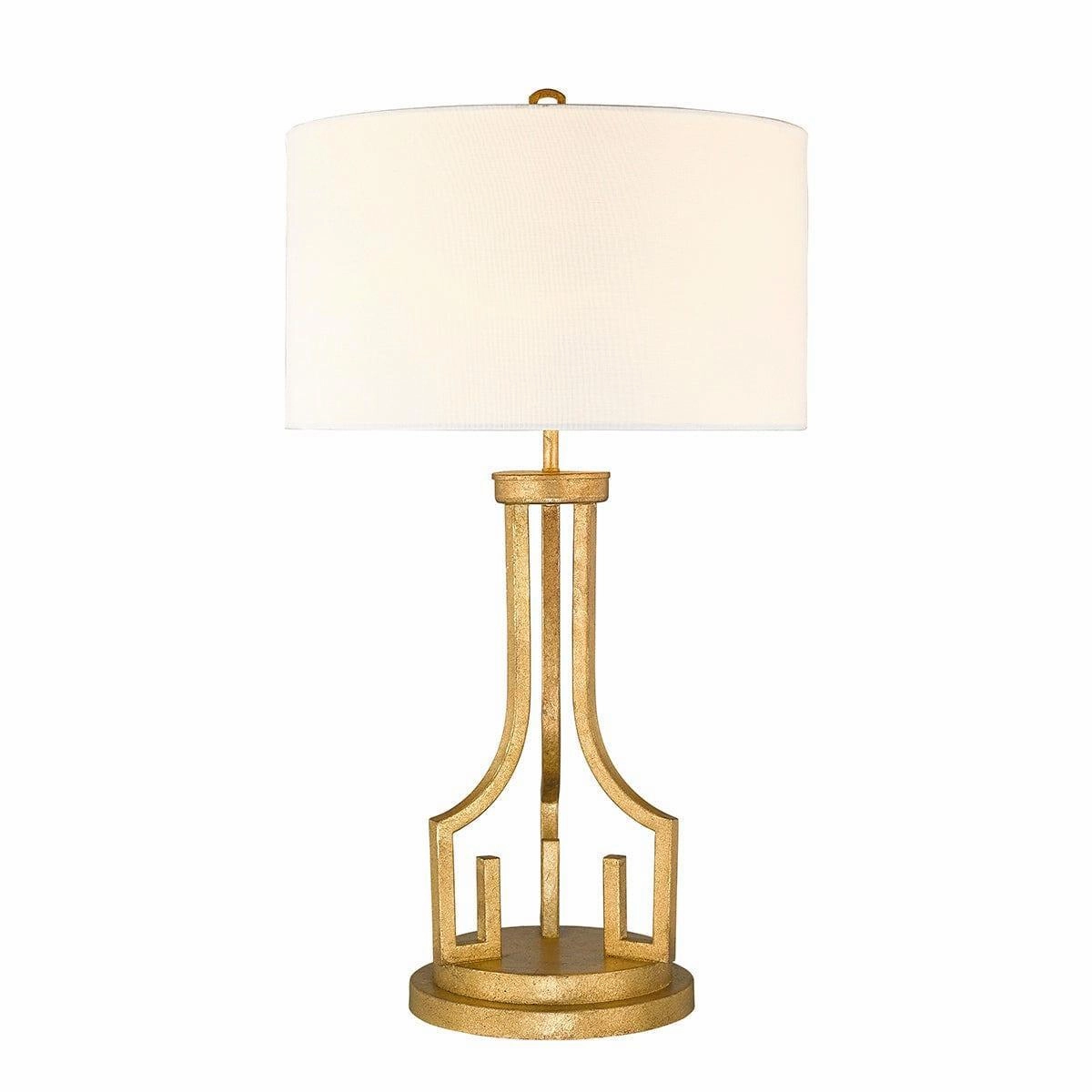 Gilded Nola Lemuria 1 Light Table Lamp - Distressed Gold energy-saving LED light