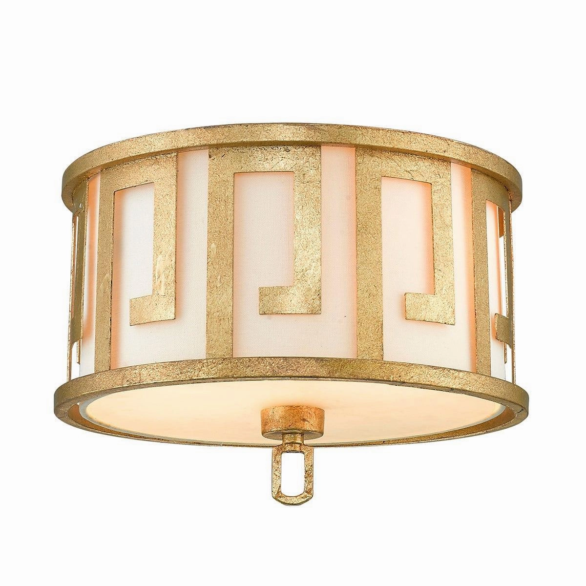 Gilded Nola Lemuria 2 Light Gold Flush Mount Ceiling Light soft glow ceiling light