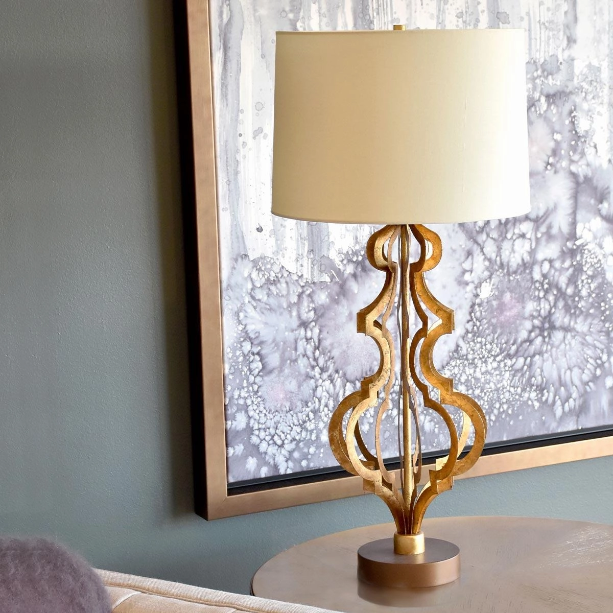 Gilded Nola Octavia 1 Light Table Lamp - Distressed Gold