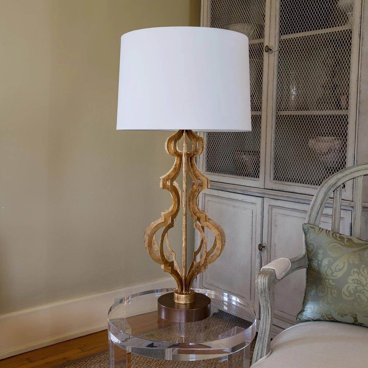 Gilded Nola Octavia 1 Light Table Lamp - Distressed Gold