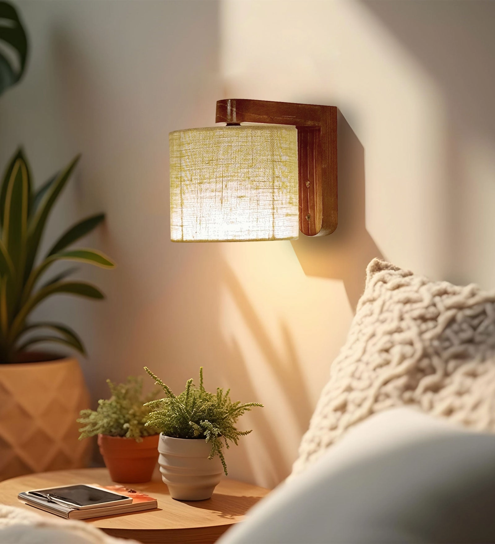 Gimli Brown Wooden Wall Light (BULB NOT INCLUDED) decorative ceiling fixture