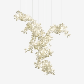 Gingko Combination Chandelier minimalist reading light