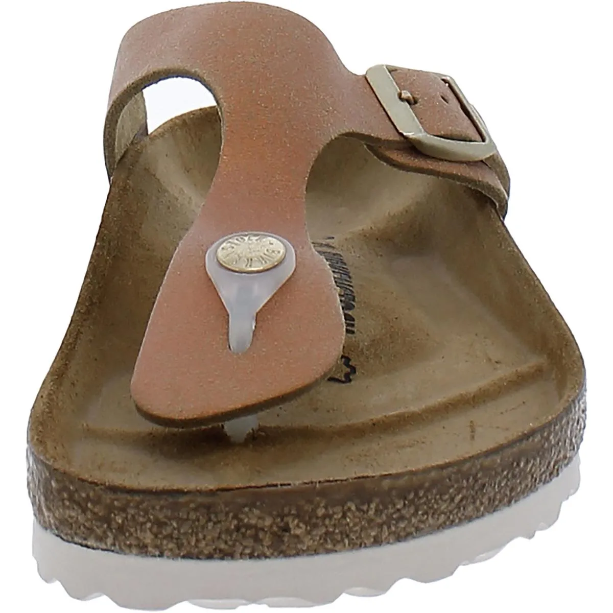 Gizeh BS Womens Suede Metallic T-Strap Sandals