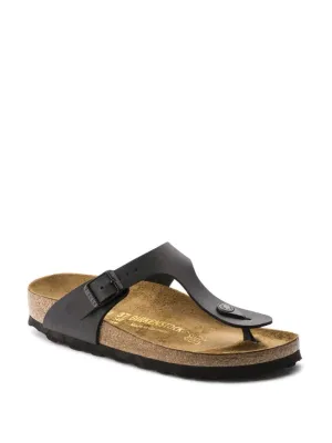 Gizeh Sandal In Black Oiled Leather