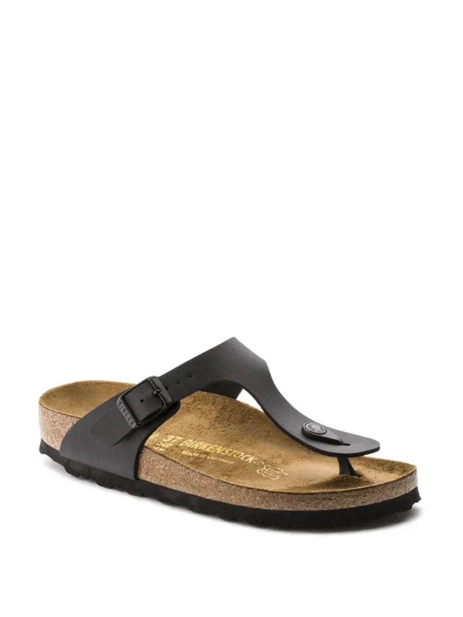 Gizeh Sandal In Black Oiled Leather