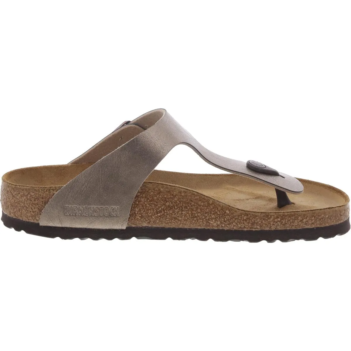 Gizeh Womens Leather Metallic Thong Sandals
