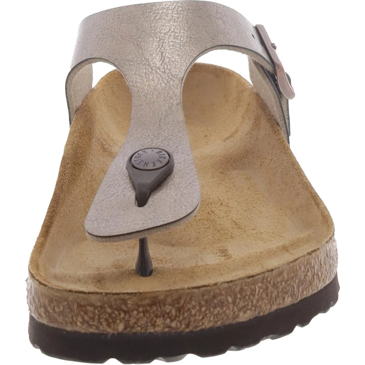 Gizeh Womens Leather Metallic Thong Sandals
