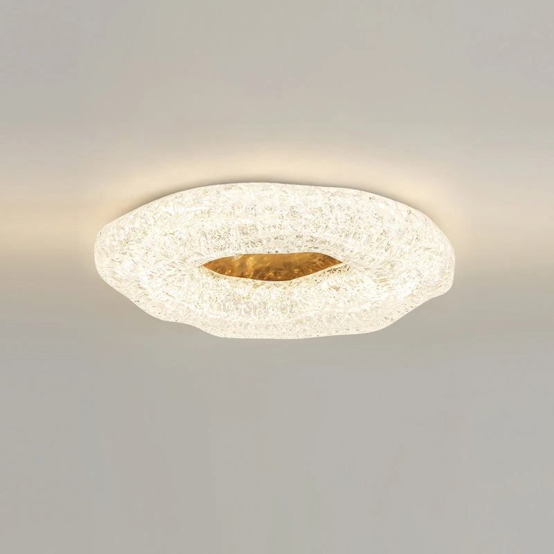 Glacial Pattern Resin Ceiling Light