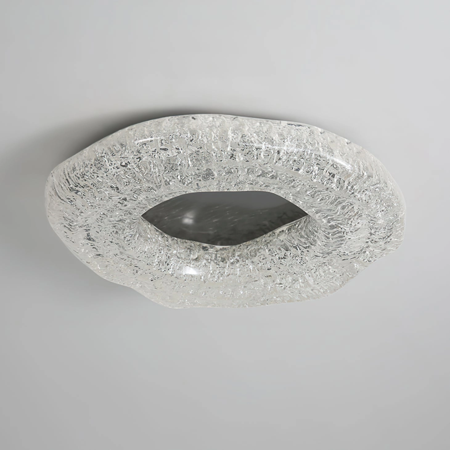 Glacial Pattern Resin Ceiling Light